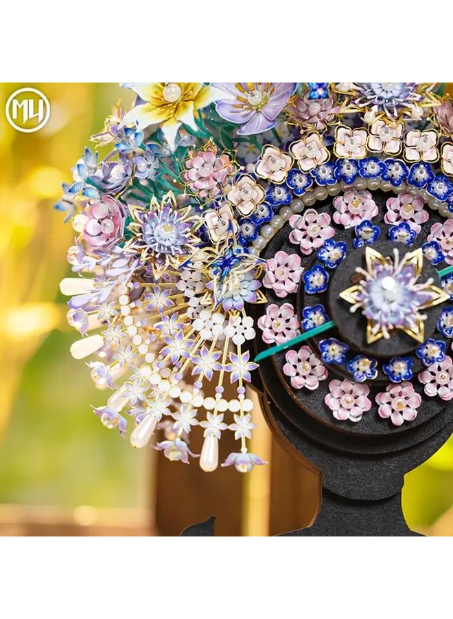 MU 3D لغز معدني تاج زهور قطعة رأس نموذج تجميع DIY زخرفة يدوية هدية - Image 3